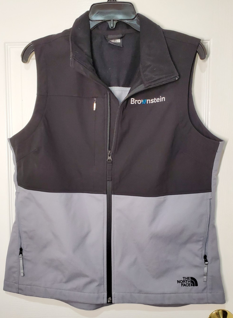 The North Face Women’s Fleece Vest – Size L – Black/Gray – Full Zip